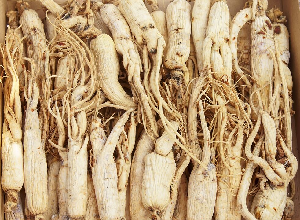 Pe baza de rădăcină de ginseng, puteți pregăti un decoct care crește potența